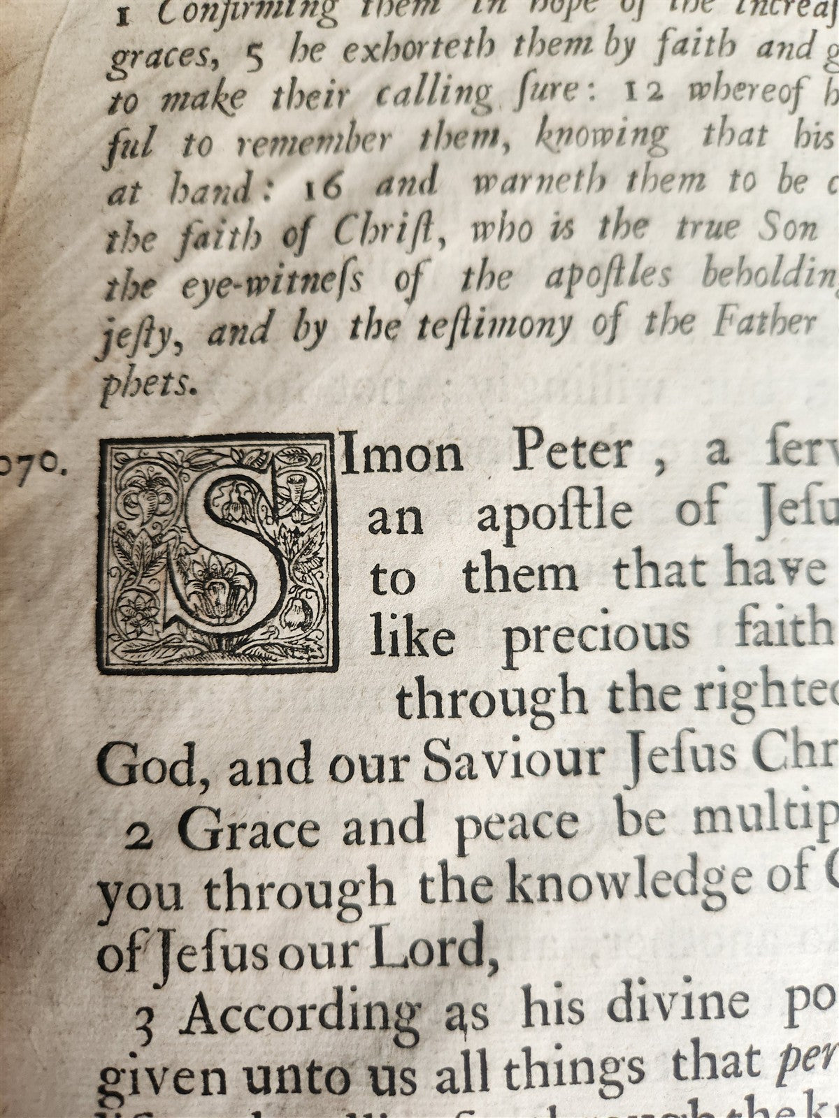 1685 BIBLE in ENGLISH MASSIVE FOLIO 17th century ANTIQUE