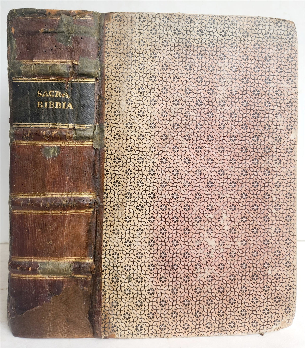1688 BIBLE in LATIN ILLUSTRATED FOLIO 17th century ANTIQUE printed in VENICE