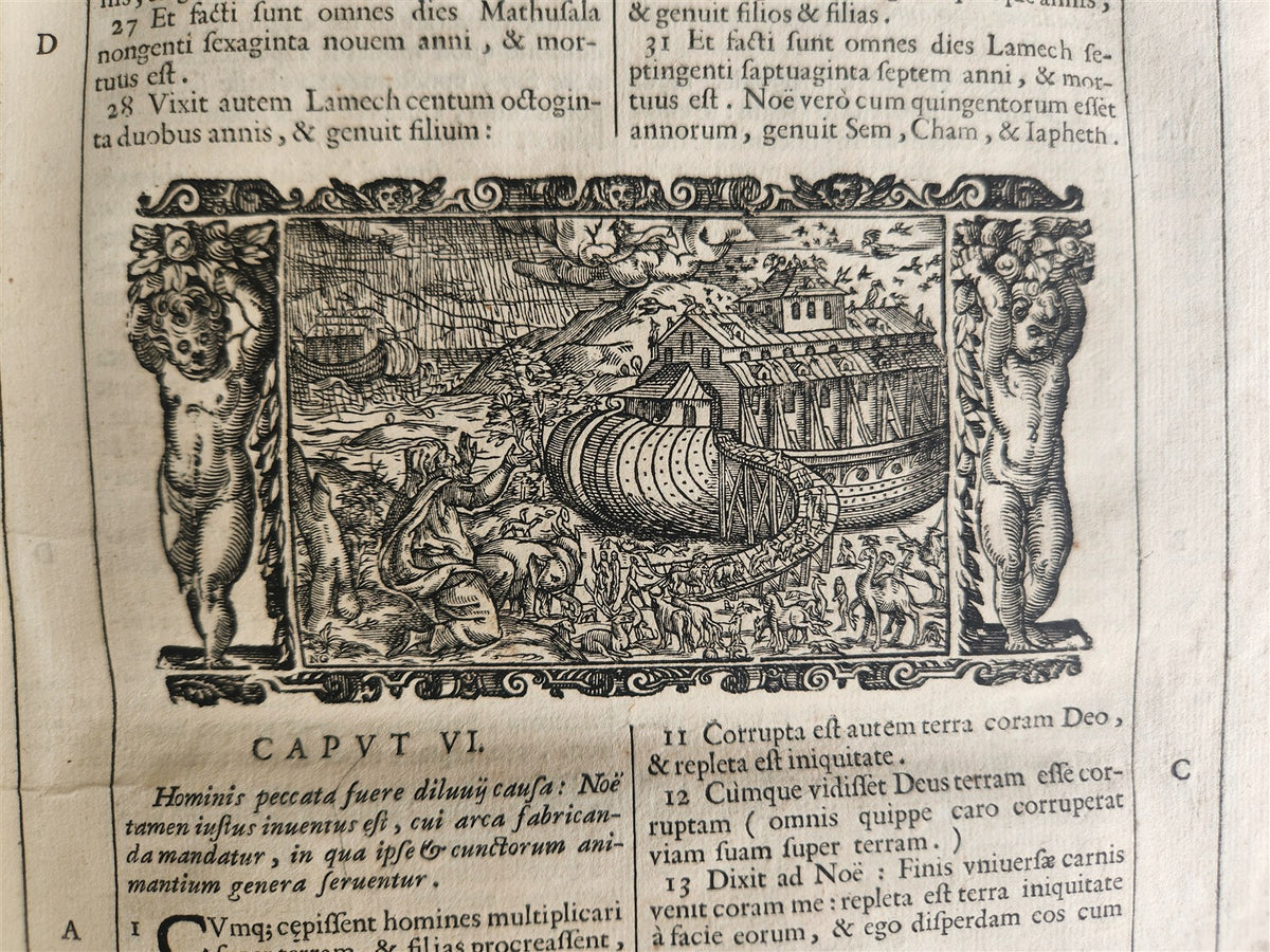 1688 BIBLE in LATIN ILLUSTRATED FOLIO 17th century ANTIQUE printed in VENICE
