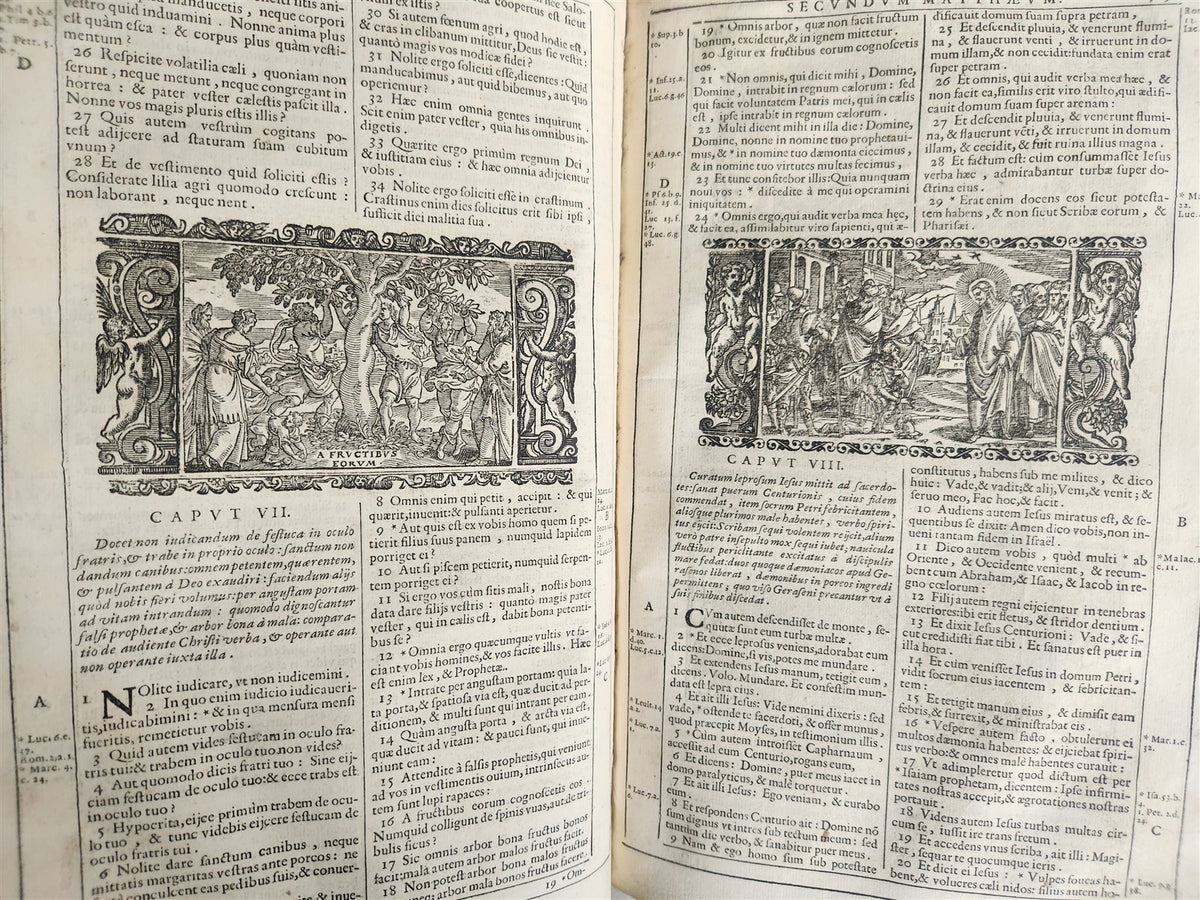 1688 BIBLE in LATIN ILLUSTRATED FOLIO 17th century ANTIQUE printed in VENICE