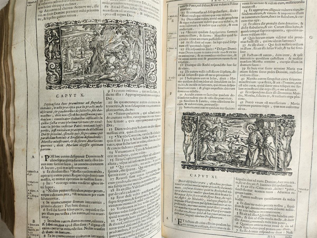 1688 BIBLE in LATIN ILLUSTRATED FOLIO 17th century ANTIQUE printed in VENICE