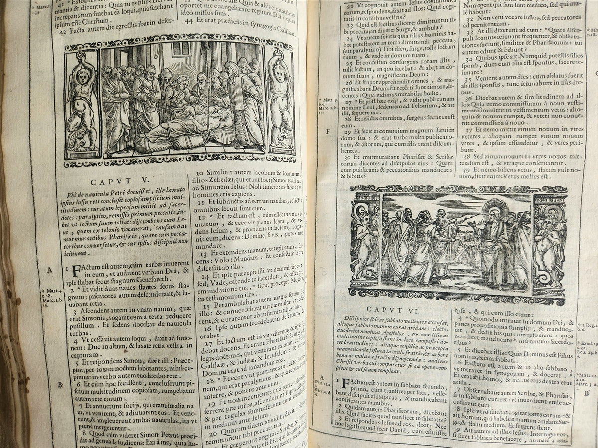 1688 BIBLE in LATIN ILLUSTRATED FOLIO 17th century ANTIQUE printed in VENICE