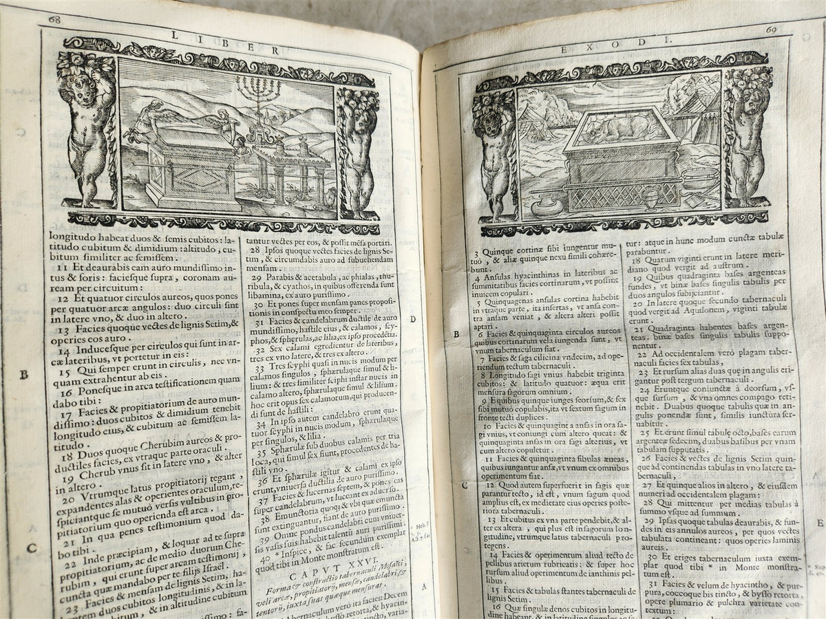 1688 BIBLE in LATIN ILLUSTRATED FOLIO 17th century ANTIQUE printed in VENICE