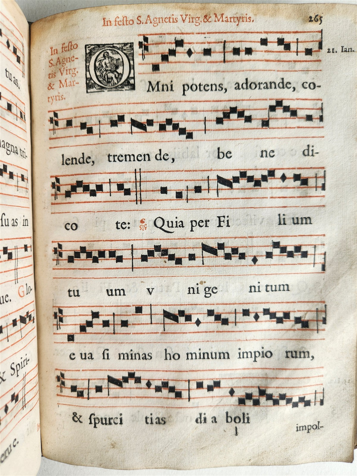 1600s PROCESSIONALE 17th century ANTIQUE music notes ANTIPHONAL