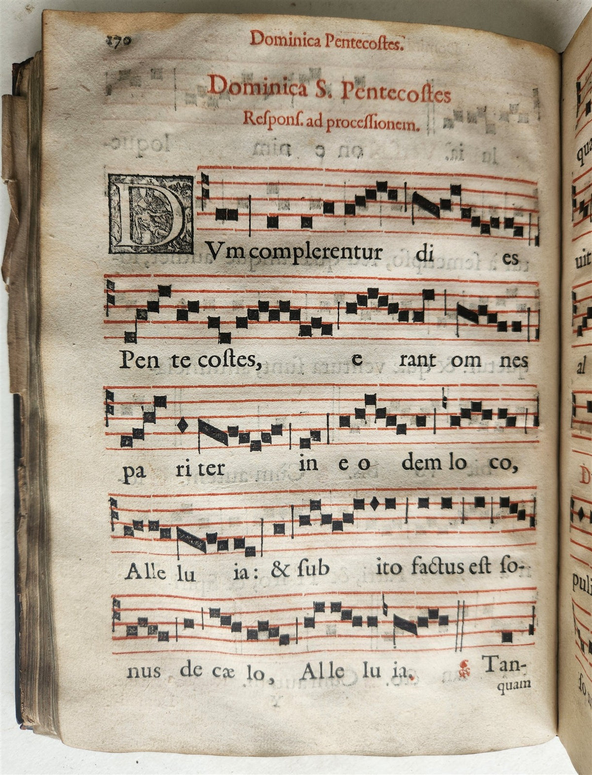 1600s PROCESSIONALE 17th century ANTIQUE music notes ANTIPHONAL