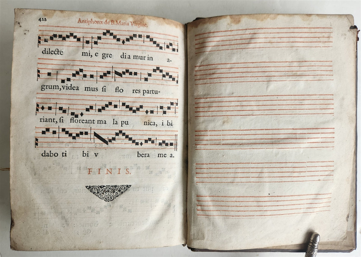 1600s PROCESSIONALE 17th century ANTIQUE music notes ANTIPHONAL