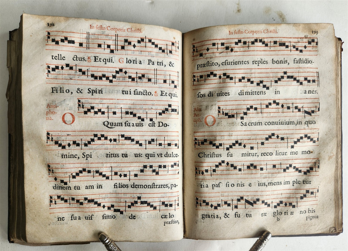 1600s PROCESSIONALE 17th century ANTIQUE music notes ANTIPHONAL