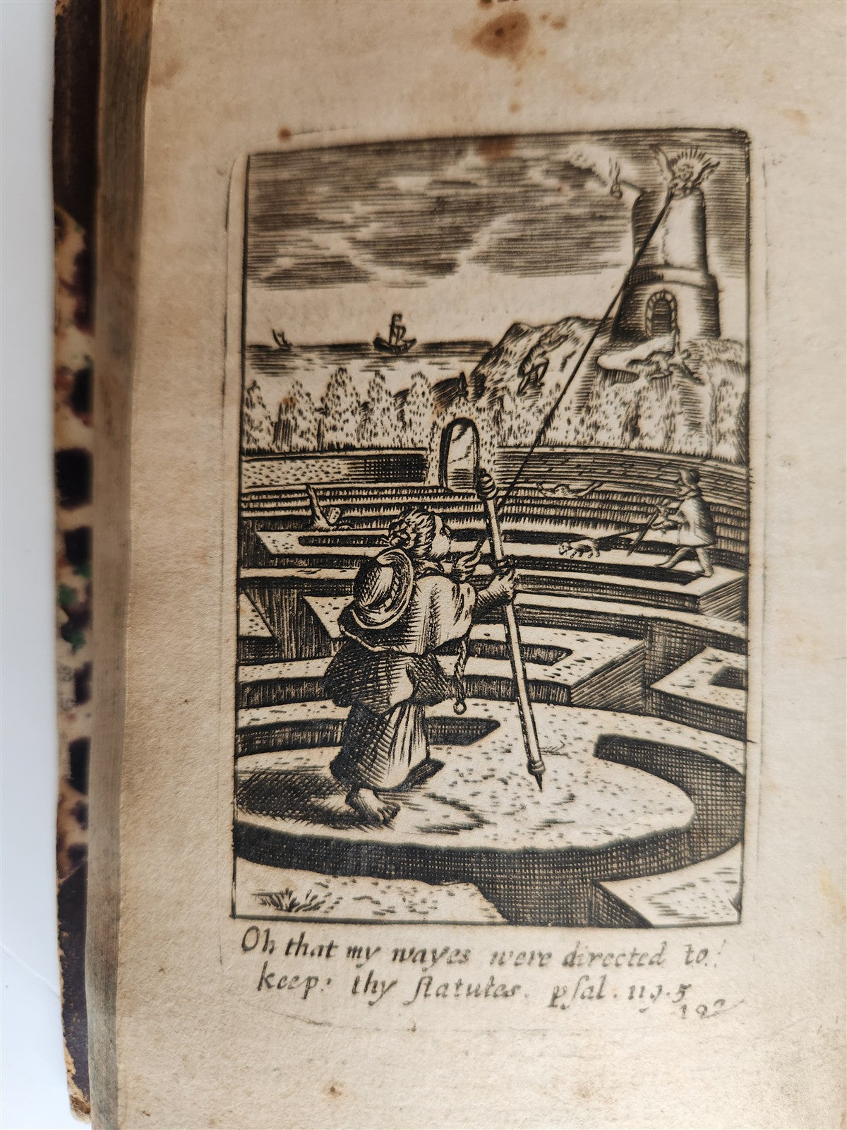 1736 EMBLEMS Divine and Moral by Francis Quarles antique FULLY ILLUSTRATED