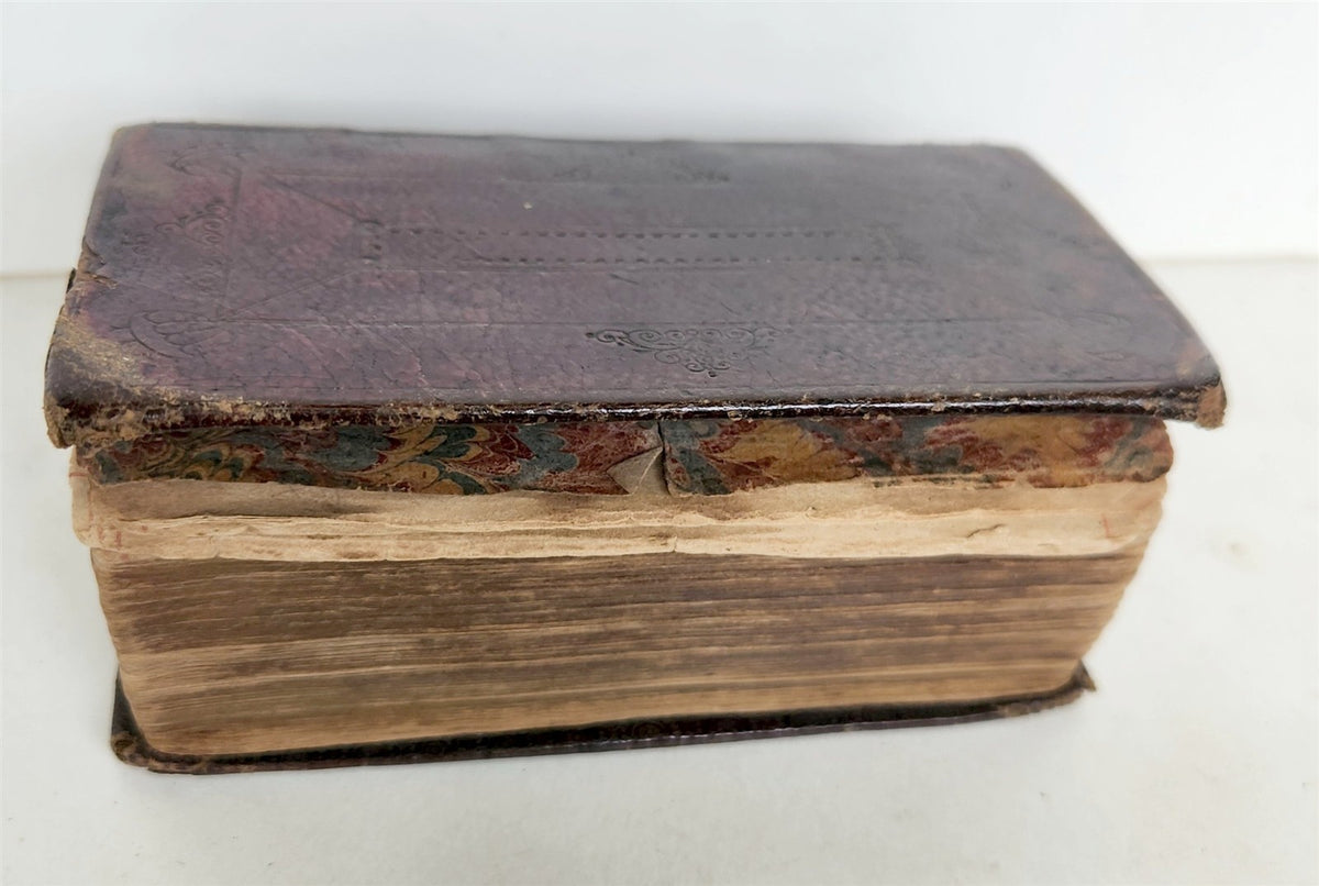 1658 BIBLE in ENGLISH OLD & NEW TESTAMENT antique ORIGINAL BINDING pocket size
