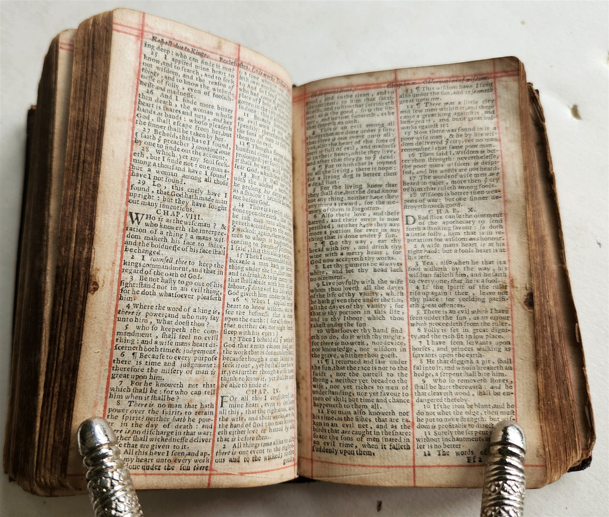 1658 BIBLE in ENGLISH OLD & NEW TESTAMENT antique ORIGINAL BINDING pocket size