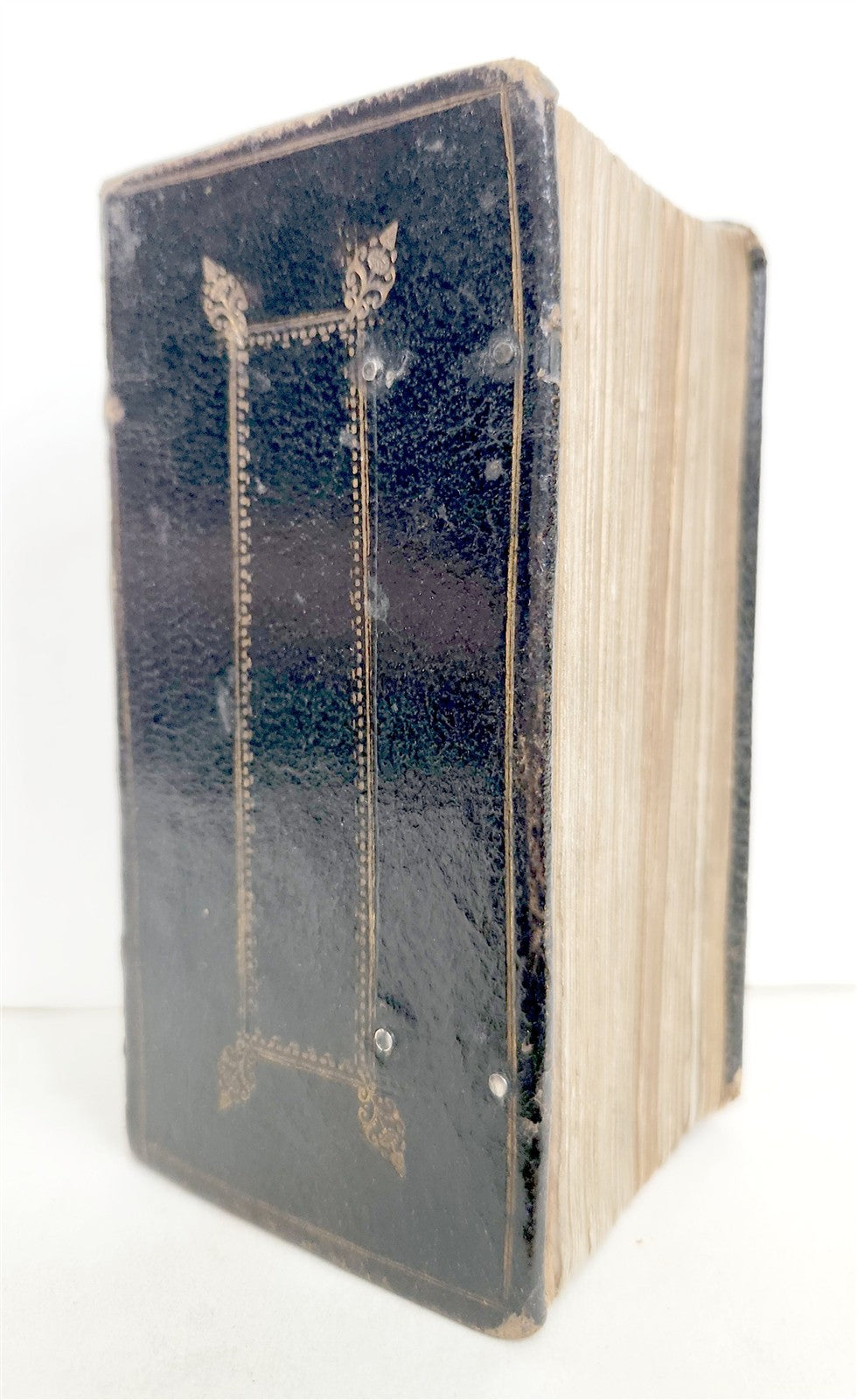 1698 BIBLE in ENGLISH OLD & NEW TESTAMENT antique ORIGINAL BINDING pocket size