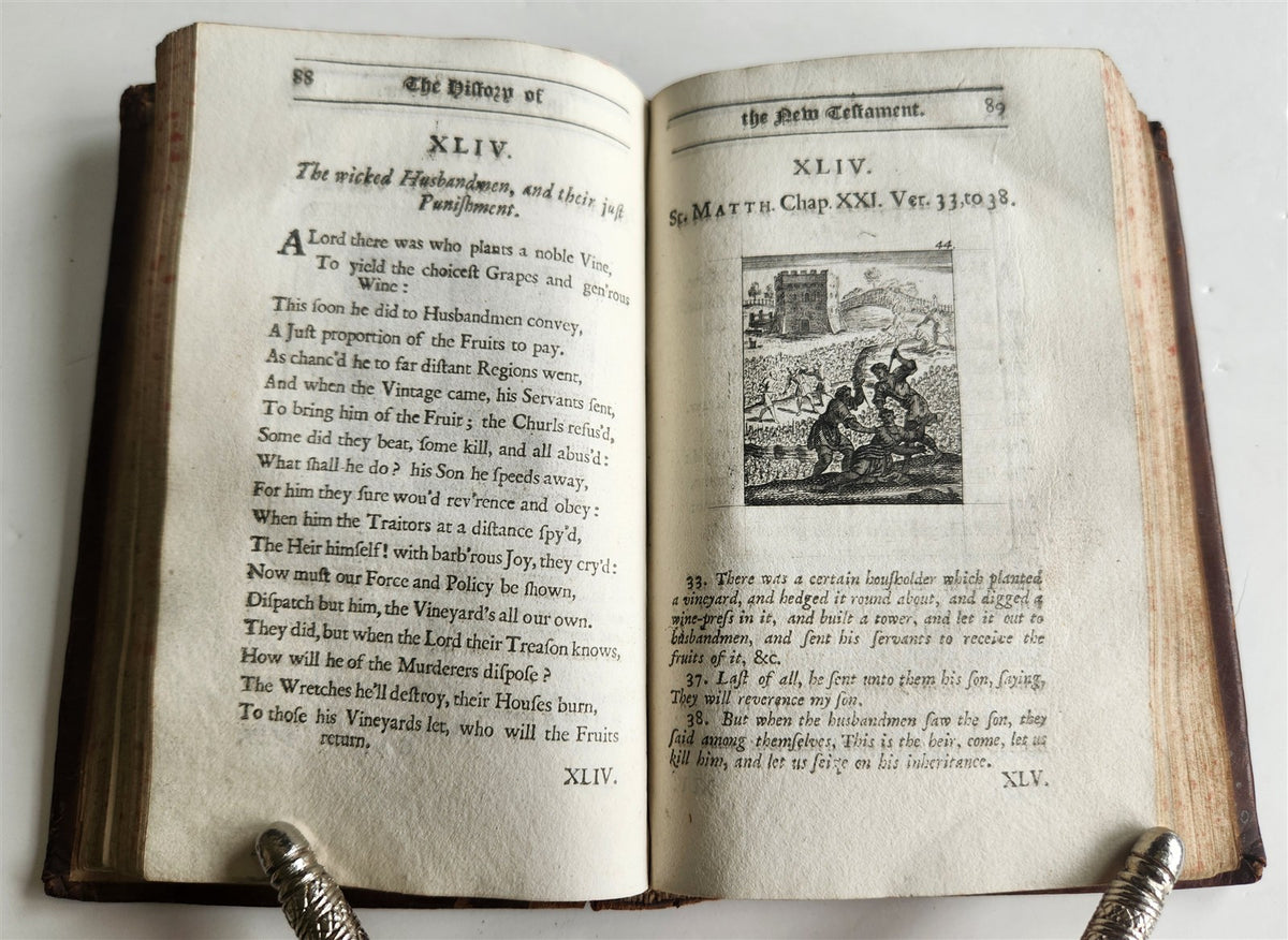1701 HISTORY of NEW TESTAMENT in ENGLISH antique ILLUSTRATED by J. STURT bible