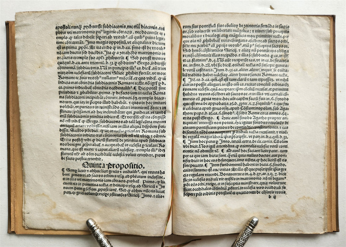 1510 POST INCUNABULA antique WHETHER POPE CAN DISPENCE A PRIEST TO GET MARRIED