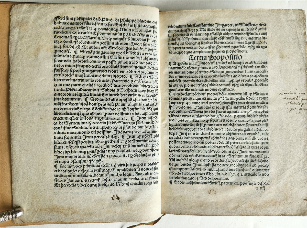 1510 POST INCUNABULA antique WHETHER POPE CAN DISPENCE A PRIEST TO GET MARRIED
