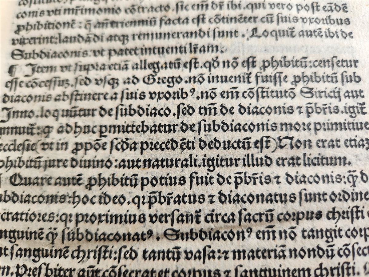 1510 POST INCUNABULA antique WHETHER POPE CAN DISPENCE A PRIEST TO GET MARRIED