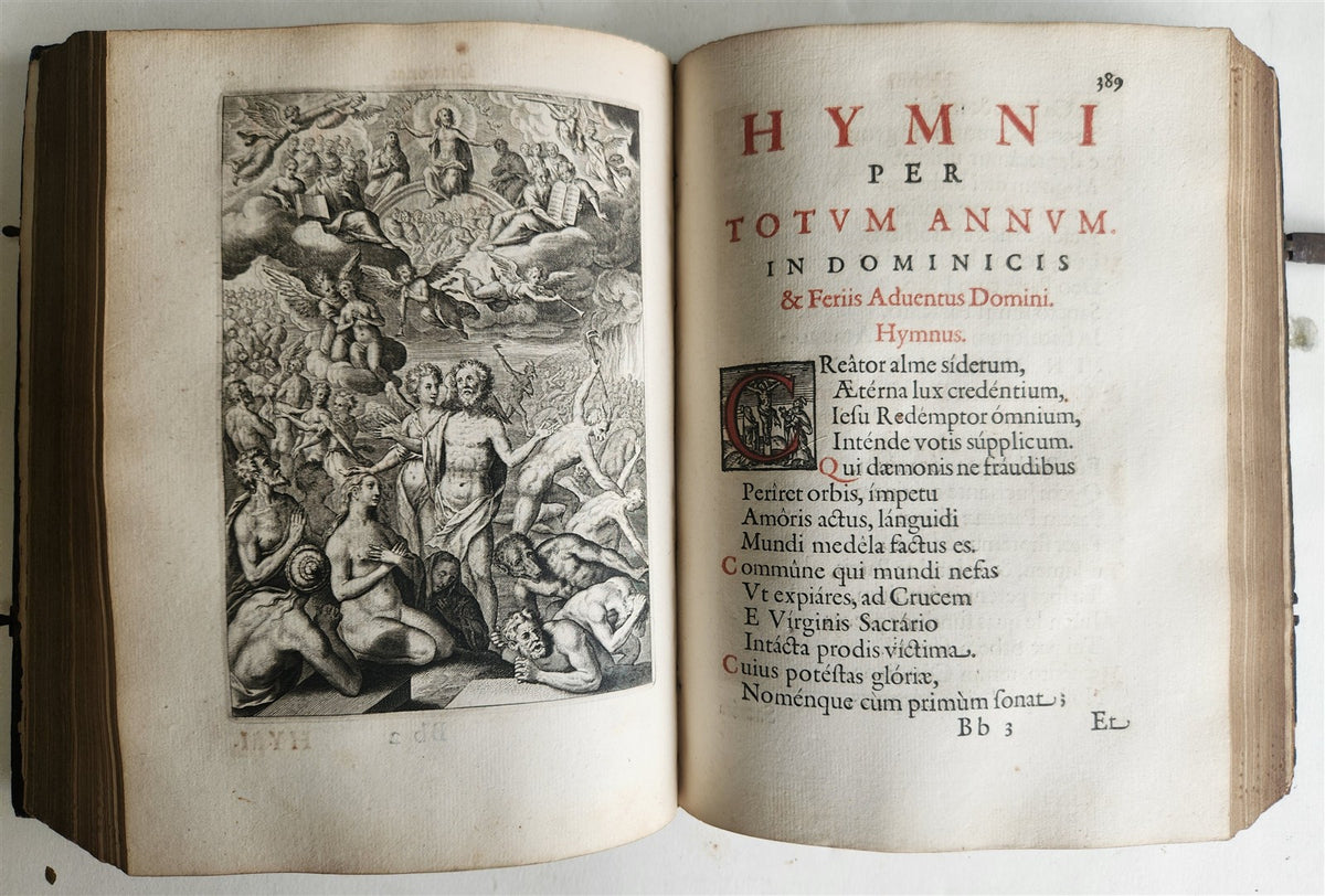 1652 PSALMS & PRAYERS DEDICATED to VIRGIN MARY antique PLANTIN PRESS