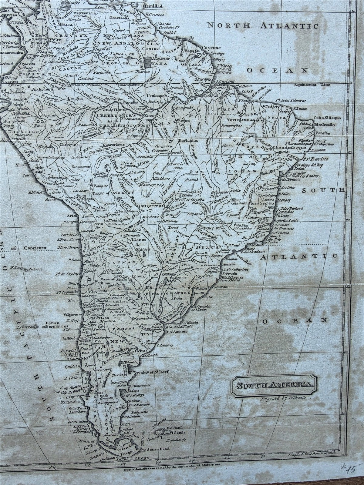 late 1700 - 1800s LOT of 4 MAPS of SOUTH AMERICA antique