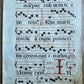 16th cent. ANTIPHONAL MUSIC CHART VELLUM MANUSCRIPT antique LITURGICAL in LATIN