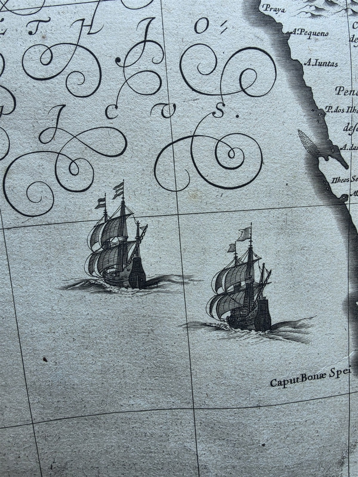 1640s ETHIOPIA SOUTHERN AFRICA antique MAP Aethiopia by Willem Janszoon Blaeu