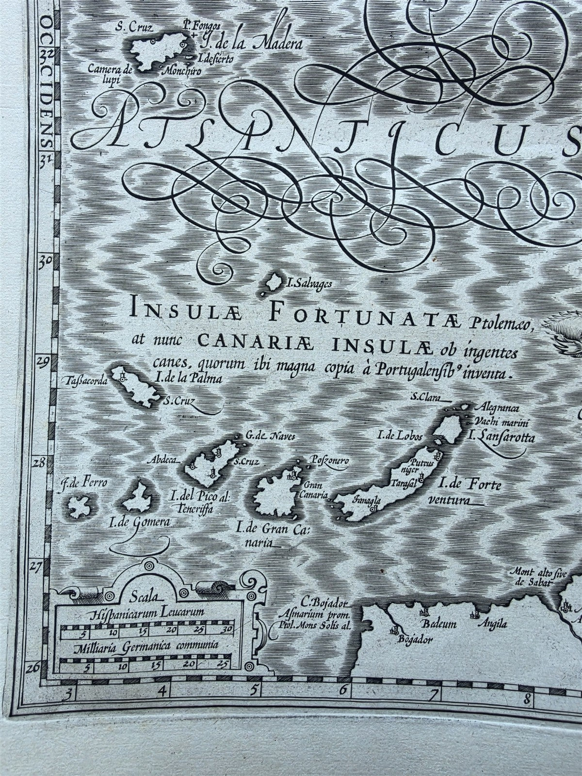 1636 AFRICA KINGDOMS of FEZ & MOROCCO antique MAP by GERARD MERCATOR