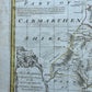 1760s UNITED KINGDOM antique MAP of REDNORSHIRE & BRECKNOCKSHIRE in WALES