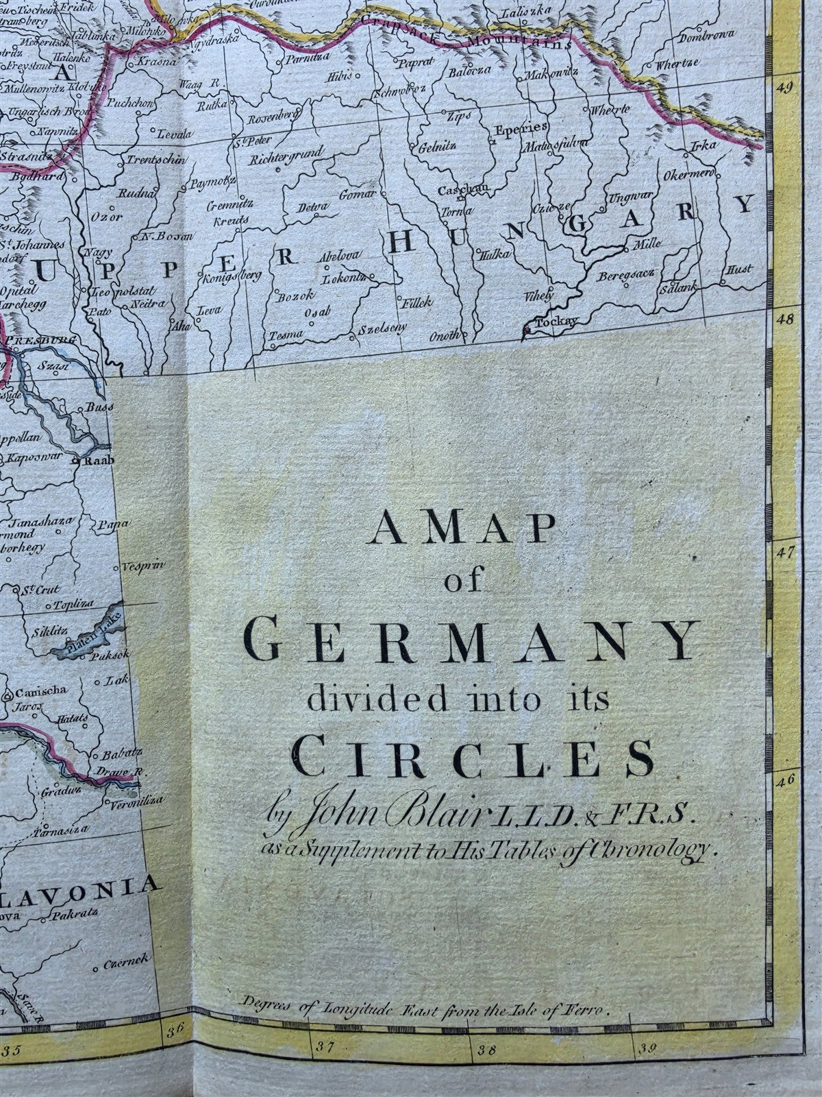 1768 antique MAP of GERMANY DIVIDED INTO ITS CIRCLES