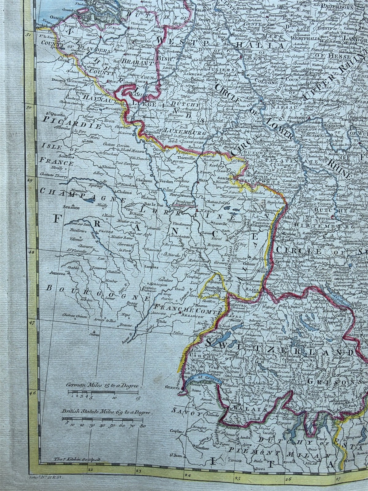 1768 antique MAP of GERMANY DIVIDED INTO ITS CIRCLES