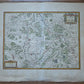 1639 LOTHARINGIA SEPTENTRIONALIS LORAINE FRANCE antique AUTHENTIC hand colored