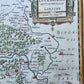 1639 LOTHARINGIA SEPTENTRIONALIS LORAINE FRANCE antique AUTHENTIC hand colored