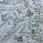 1639 LOTHARINGIA SEPTENTRIONALIS LORAINE FRANCE antique AUTHENTIC hand colored