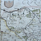 1639 MAP of GERMANY POLAND LUSATIA by JANSSON antique AUTHENTIC hand colored