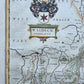 1640s MAP of GERMANY antique WALDECK COMITATUS AUTHENTIC hand colored