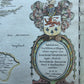 1640s THURINGIA GERMANY antique MAP by Willem & Joan Blaeu