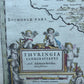 1640s THURINGIA GERMANY antique MAP by Willem & Joan Blaeu