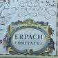 1640s ERBACH GERMANY antique MAP ERPACH COMITATUS by Willem Blaeu