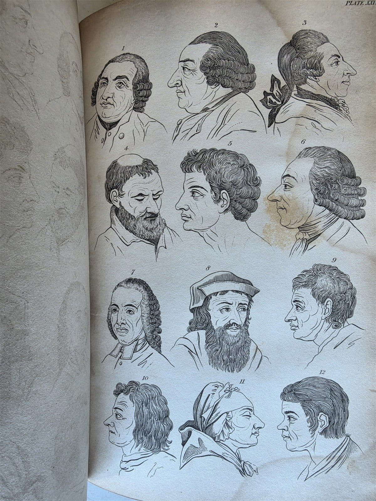 1850 ESSAYS of PHYSIOGNOMY by JOHN CASPAR LAVATER antique ILLUSTRATED