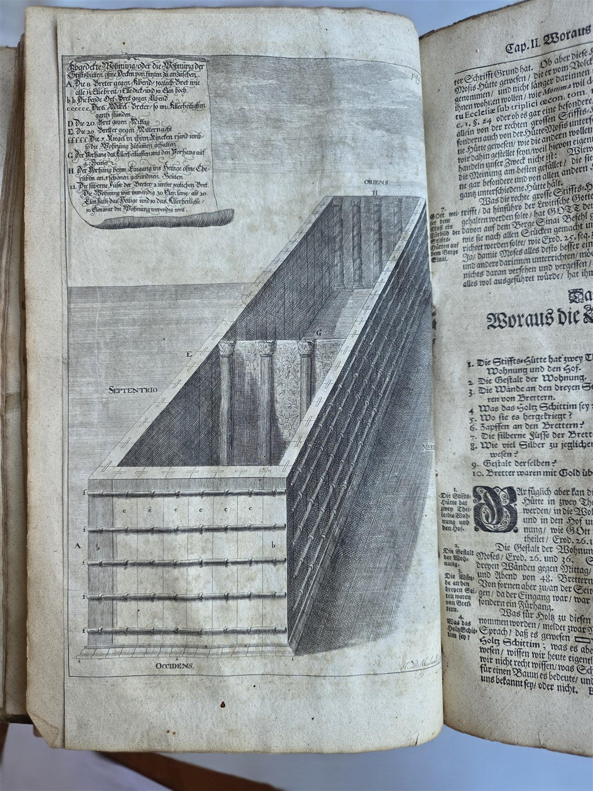 1722 JEWISH SANCTUARIES WORSHIPS CUSTOMS antique ILLUSTRATED VELLUM BOUND FOLIO