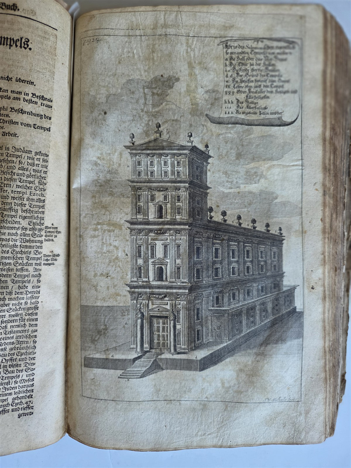 1722 JEWISH SANCTUARIES WORSHIPS CUSTOMS antique ILLUSTRATED VELLUM BOUND FOLIO