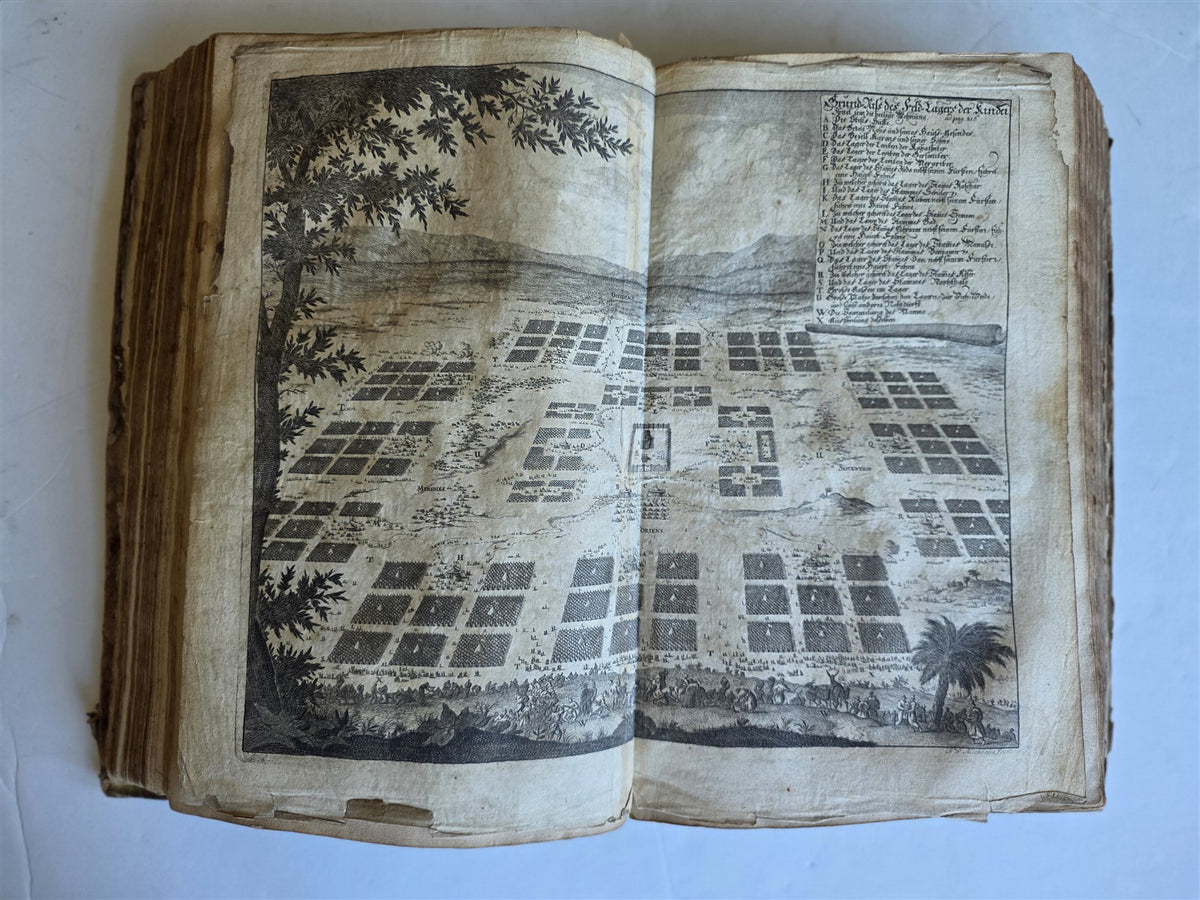1722 JEWISH SANCTUARIES WORSHIPS CUSTOMS antique ILLUSTRATED VELLUM BOUND FOLIO