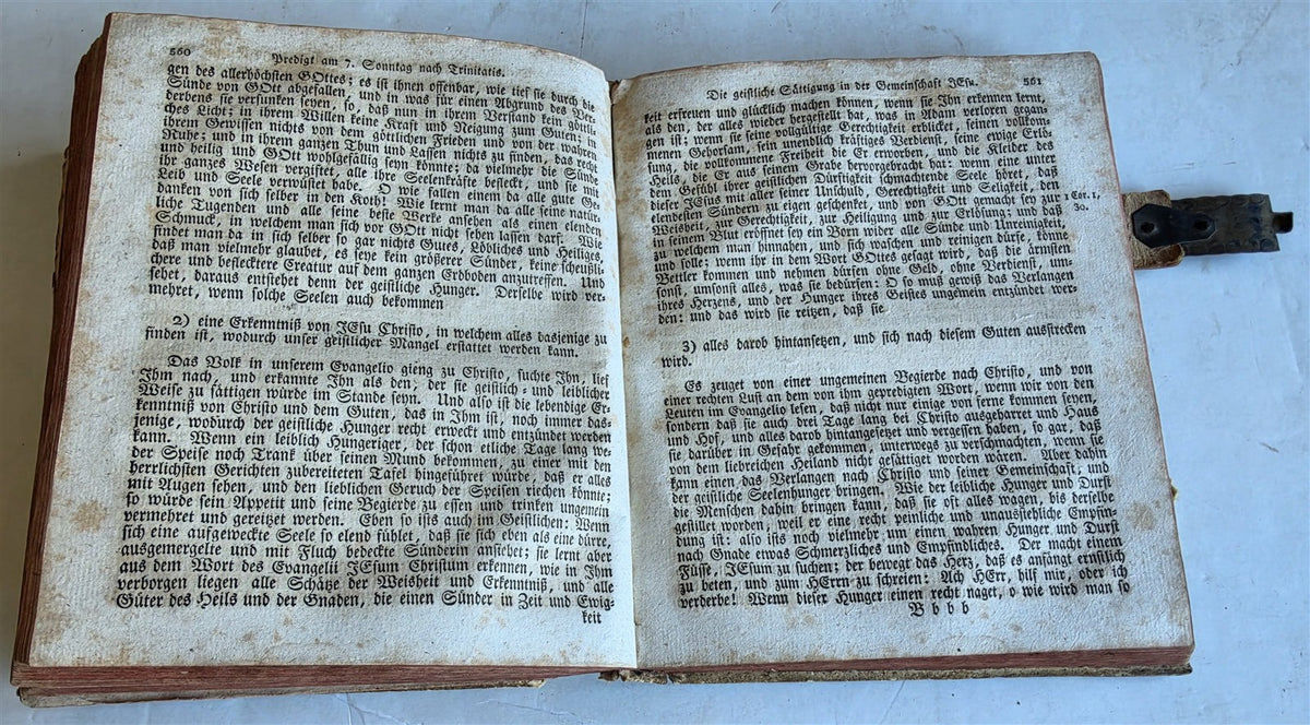 1836 SERMONS in GERMAN PROTESTANT TESTIMONIES of TRUTH antique PIGSKIN BINDING