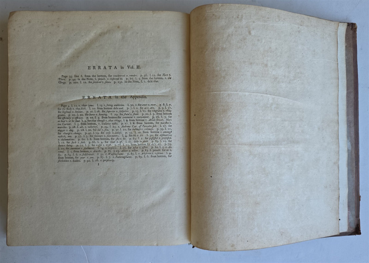 1759 HISTORY OF SCOTLAND by W. ROBERTSON antique 2 VOLUMES