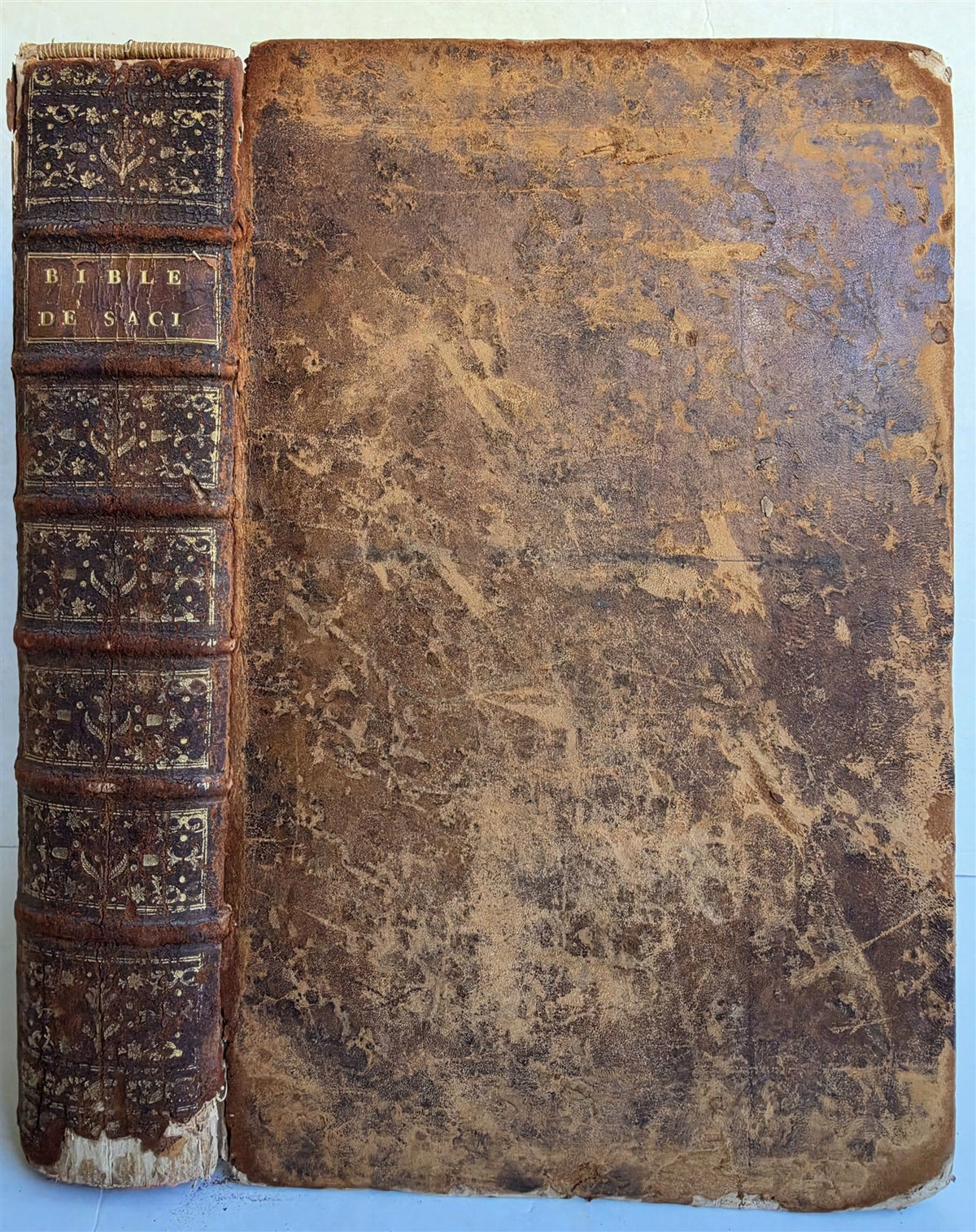 1759 BIBLE in FRENCH antique MASSIVE FOLIO Old & New Testament
