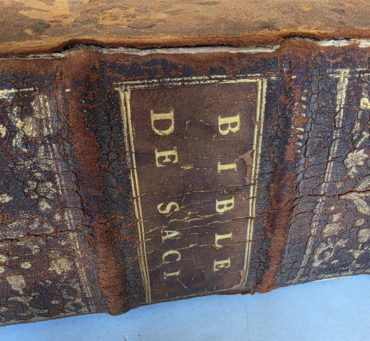 1759 BIBLE in FRENCH antique MASSIVE FOLIO Old & New Testament