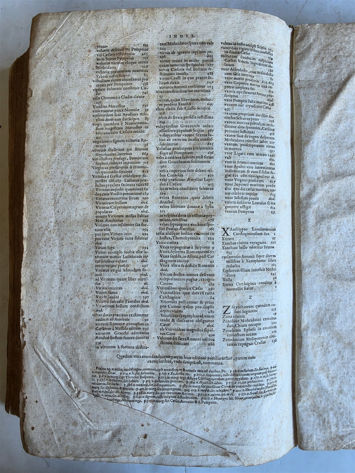 1592 APPIANUS HISTORY antique VELLUM BOUND FOLIO by Henri Estienne GREEK & LATIN