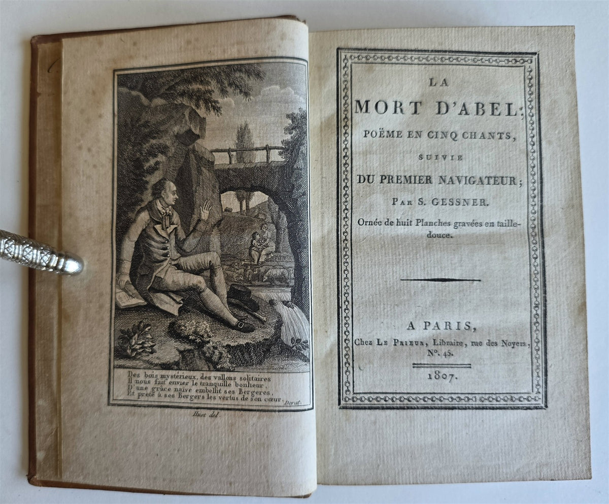 1807 LA MORT D'ABEL FRENCH POETRY ILLUSTRATED antique