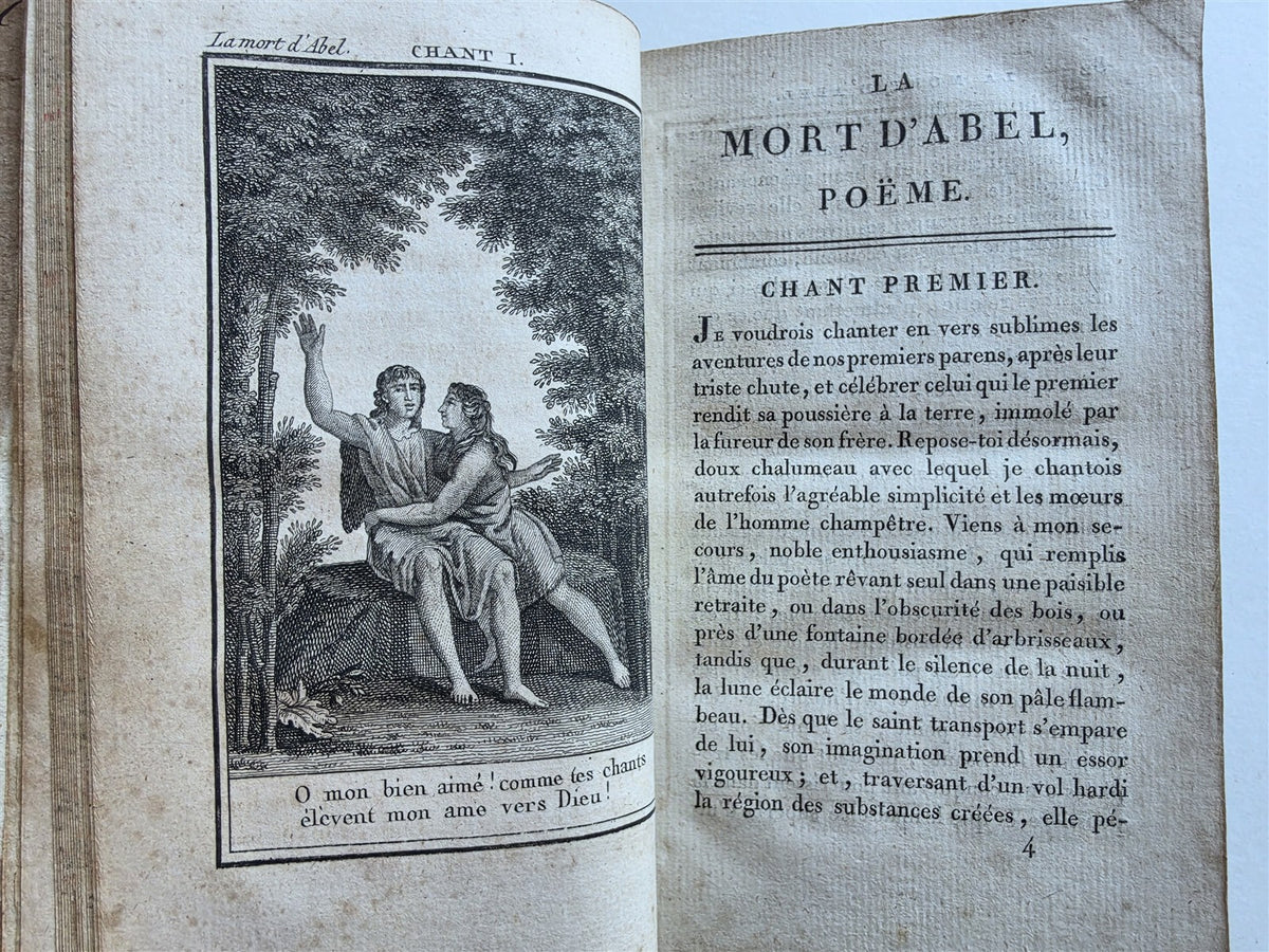 1807 LA MORT D'ABEL FRENCH POETRY ILLUSTRATED antique