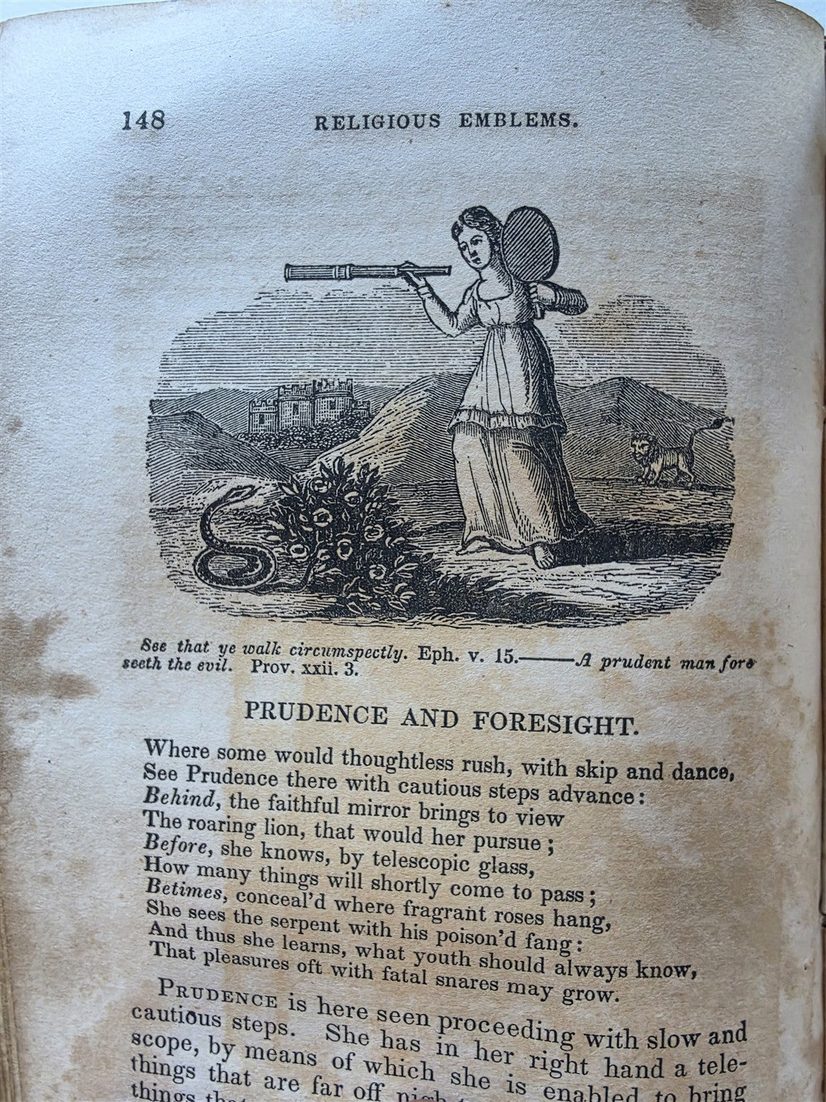1850 EMBLEMATA ILLUSTRATED RELIGIOUS EMBLEMS antique