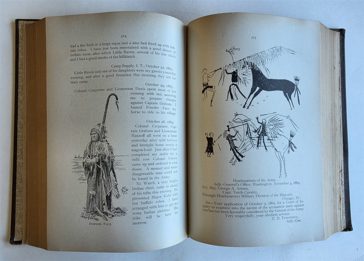 1900 UPS AND DOWNS OF AN ARMY OFFICER by Col. George ARMES antique ILLUSTRATED
