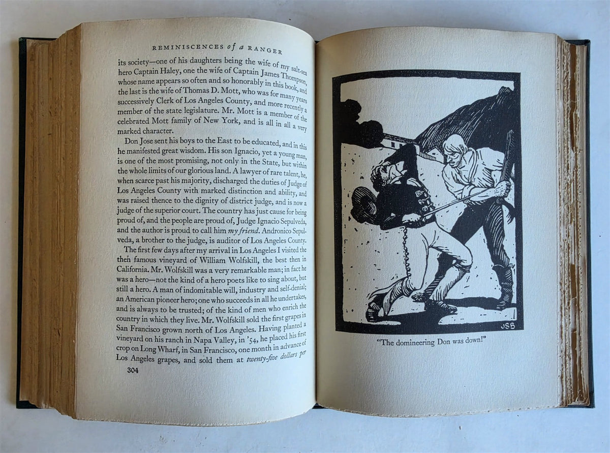 1927 REMINISCENCES of RANGER Early Times in South California antique ILLUSTRATED