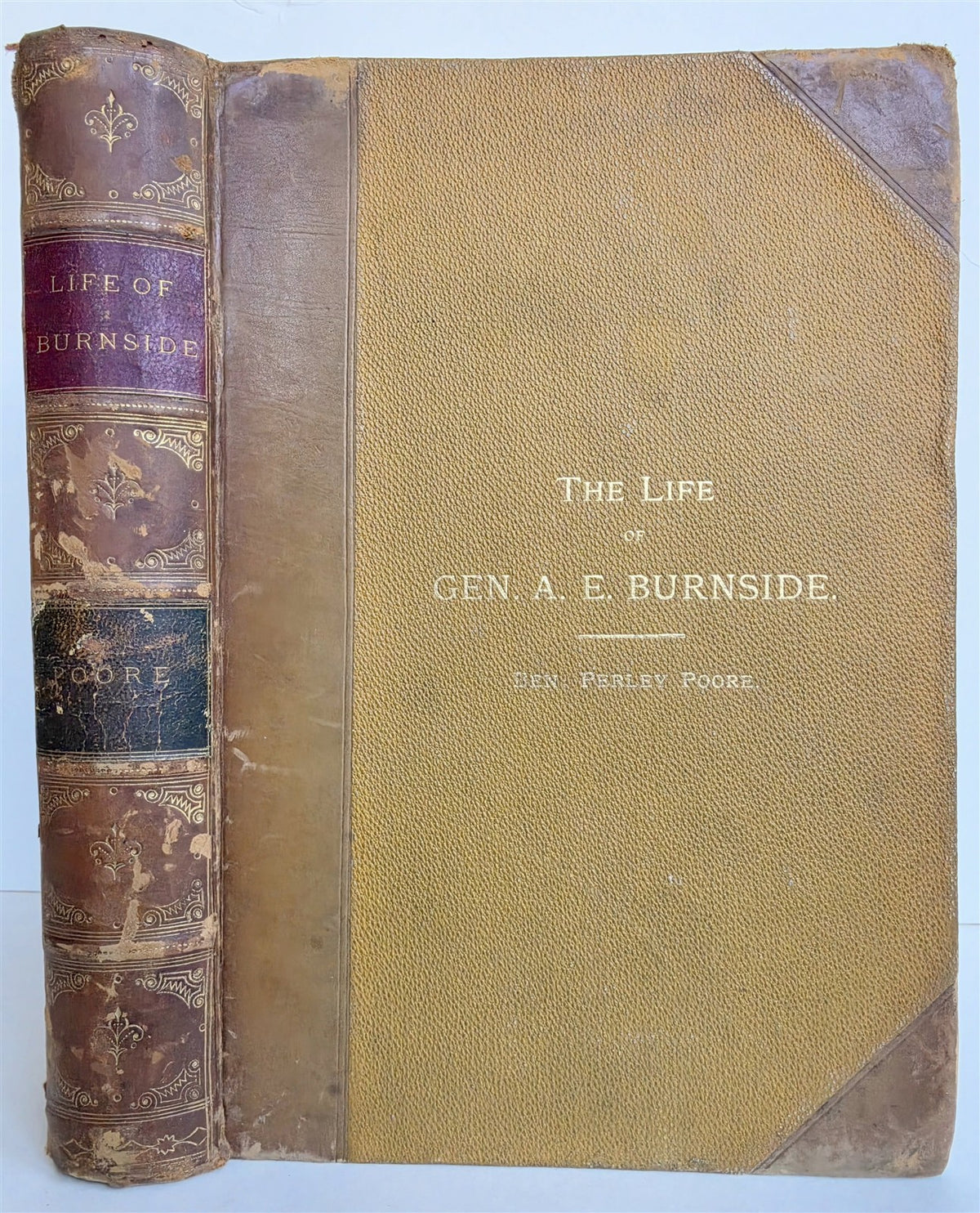 1882 LIFE & PUBLIC SERVICES of AMBROSE BURNSIDE SOLDIER CITIZEN STATEMAN antique